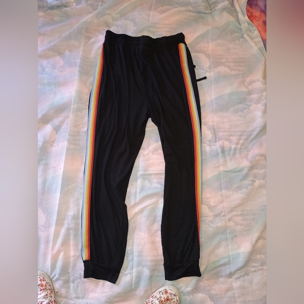 Woman's Eye candy soft polyester joggers size L